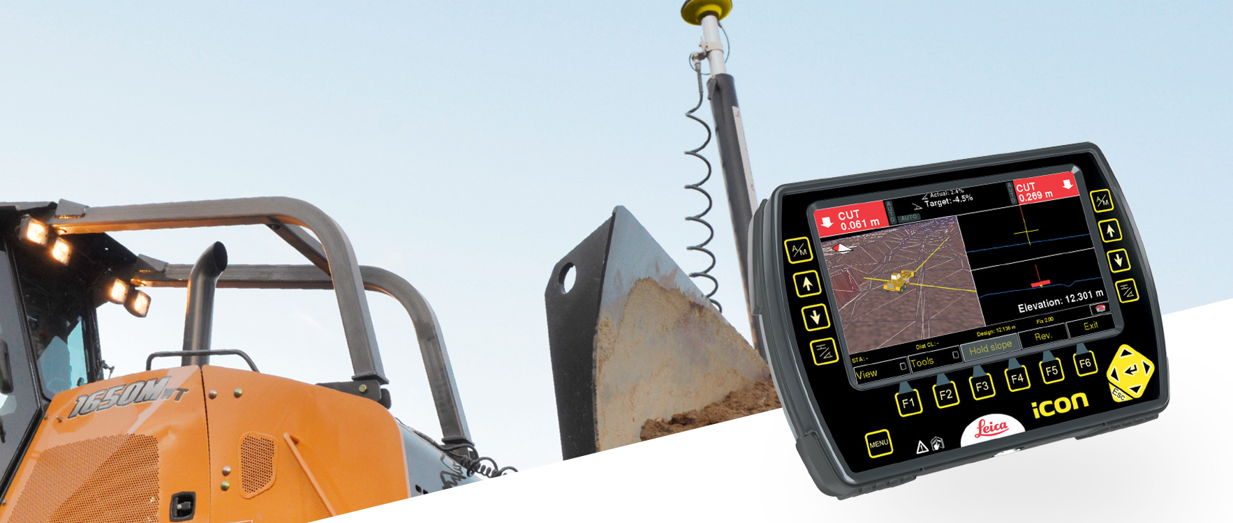 Systèmes de guidage d’engins Leica Geosystems pour niveleuses - Leica iCON iGD3